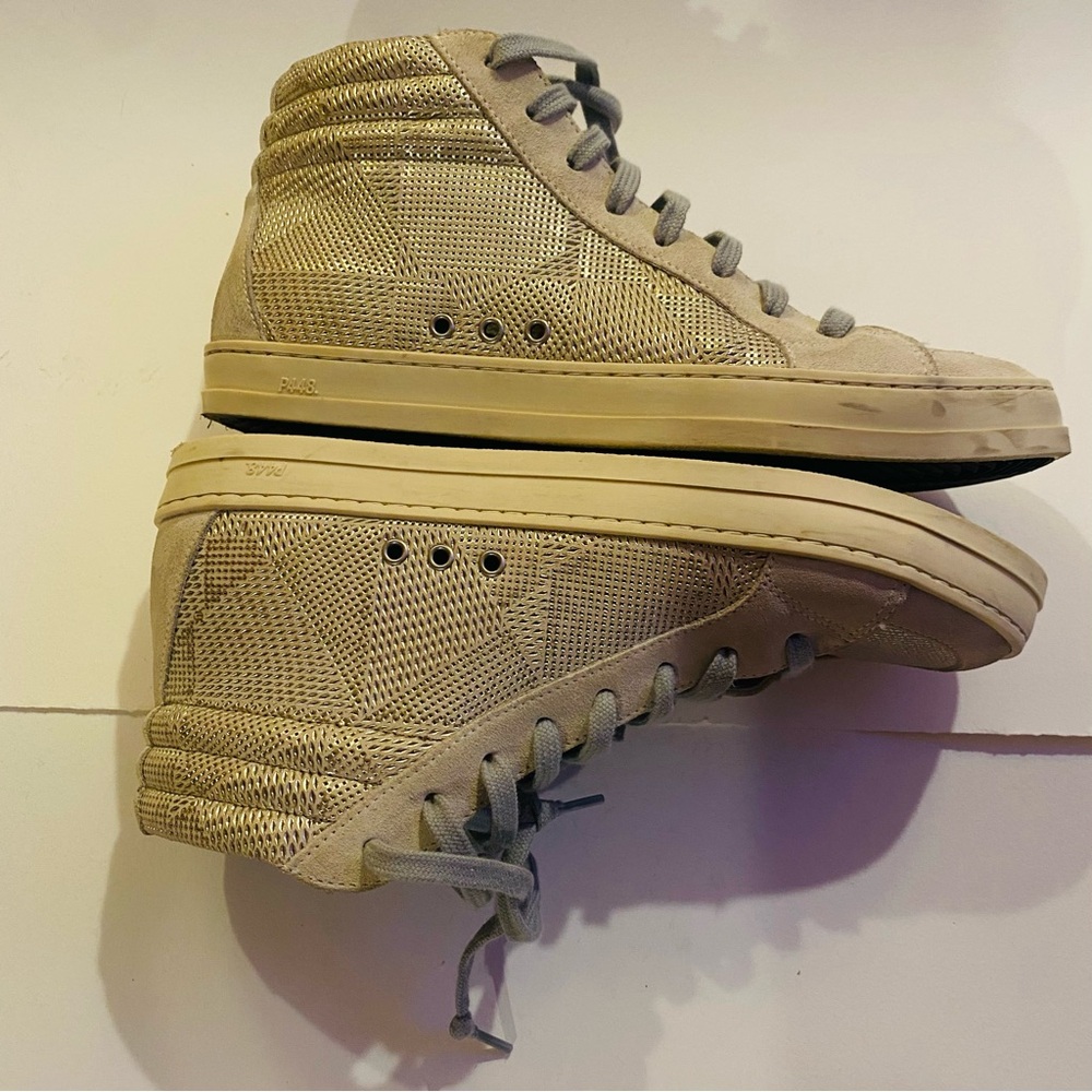 Women's P448 Silver White greyHigh-Top Sneakers